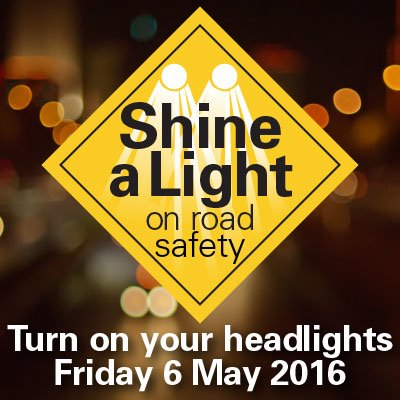 Shine a light on road safety poster