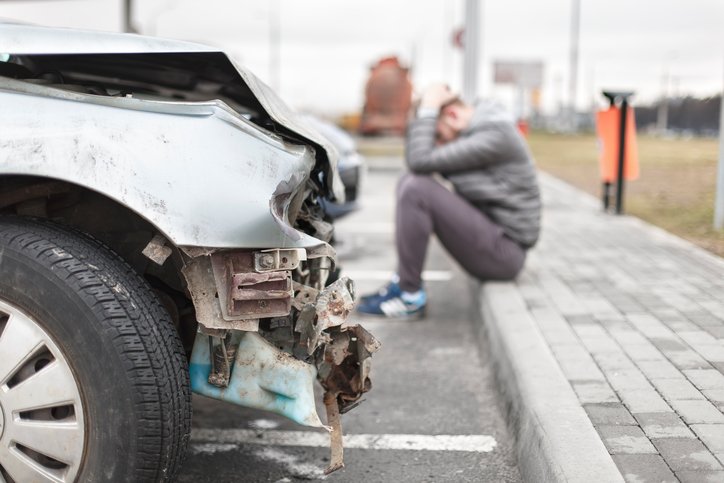 broken car after accident